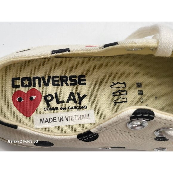 Converse All Star 70 Low Sneakers M 5 W 7‎ Comme De Garcons Polka Dot Heart - Picture 9 of 9
